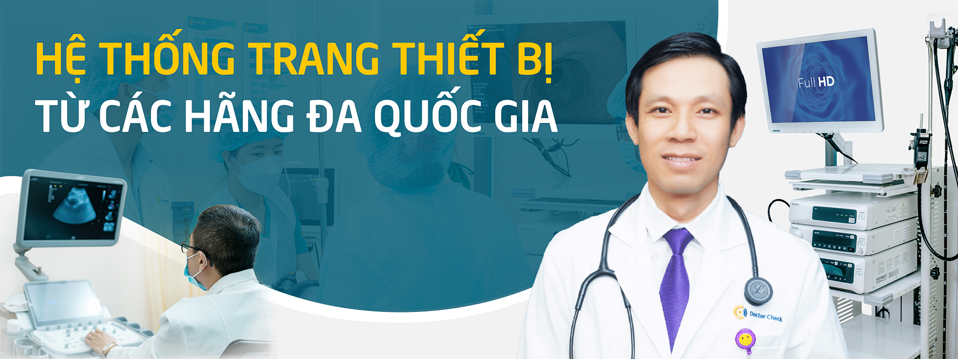 Banner hệ thống trang thiết bị hiện đại tại Doctor Check