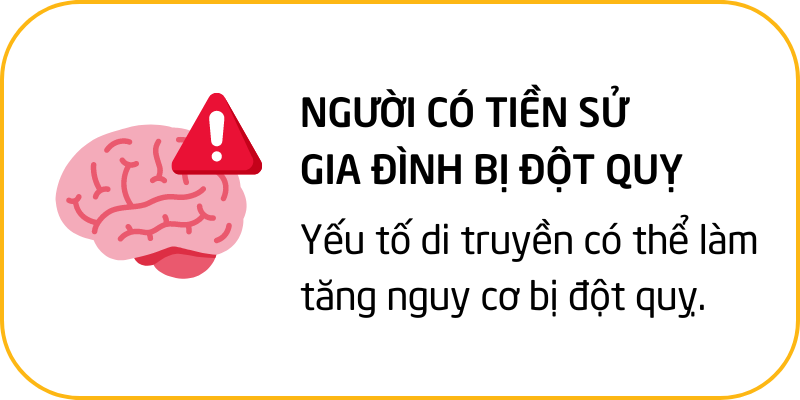 Người có tiền sử gia đình bị đột quỵ